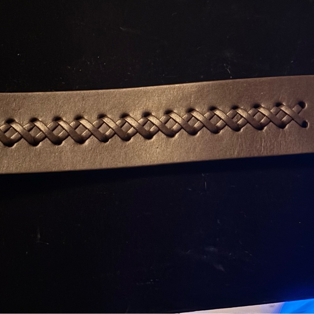 Adjustable Brown Braided Leather Bracelet